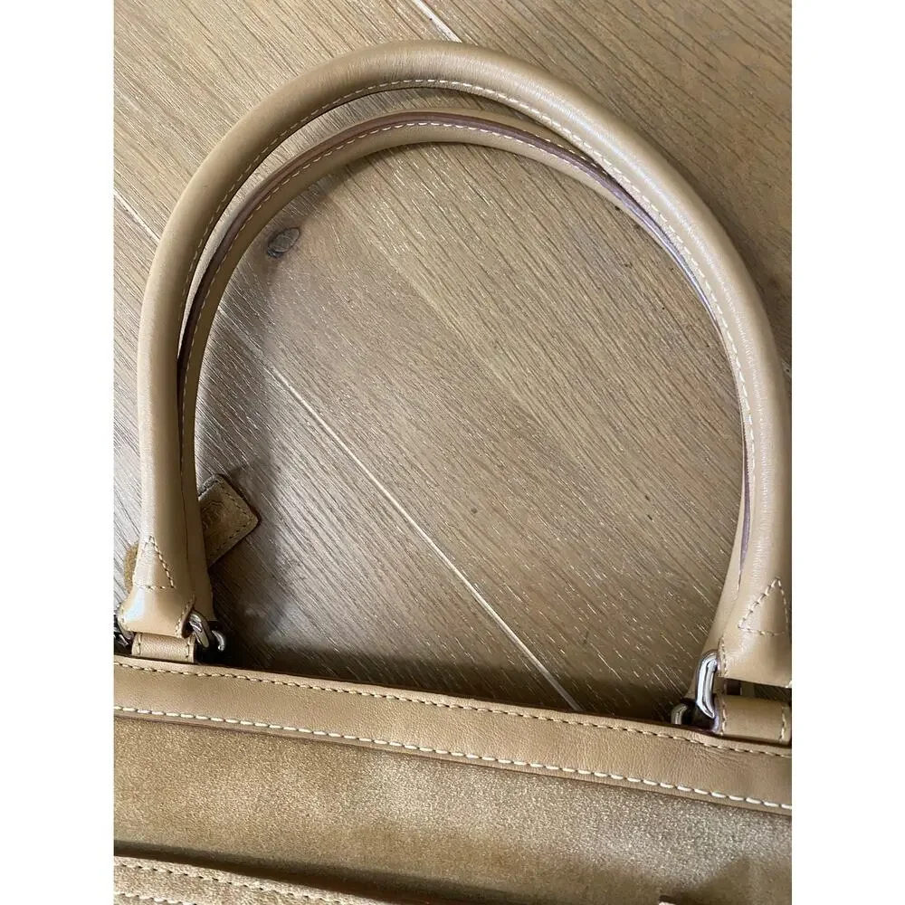 Coach like new leather tote with pochette tan - Picture 7 of 10
